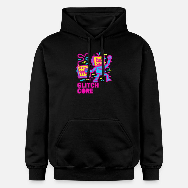 Glitchcore ! - Sweat à capuche Softstyle® Gildan Unisexe - noir