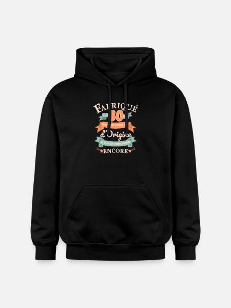 Made 80 Years Ago Genuine Parts - Gildan Unisex Softstyle® Midweight Hoodie - black