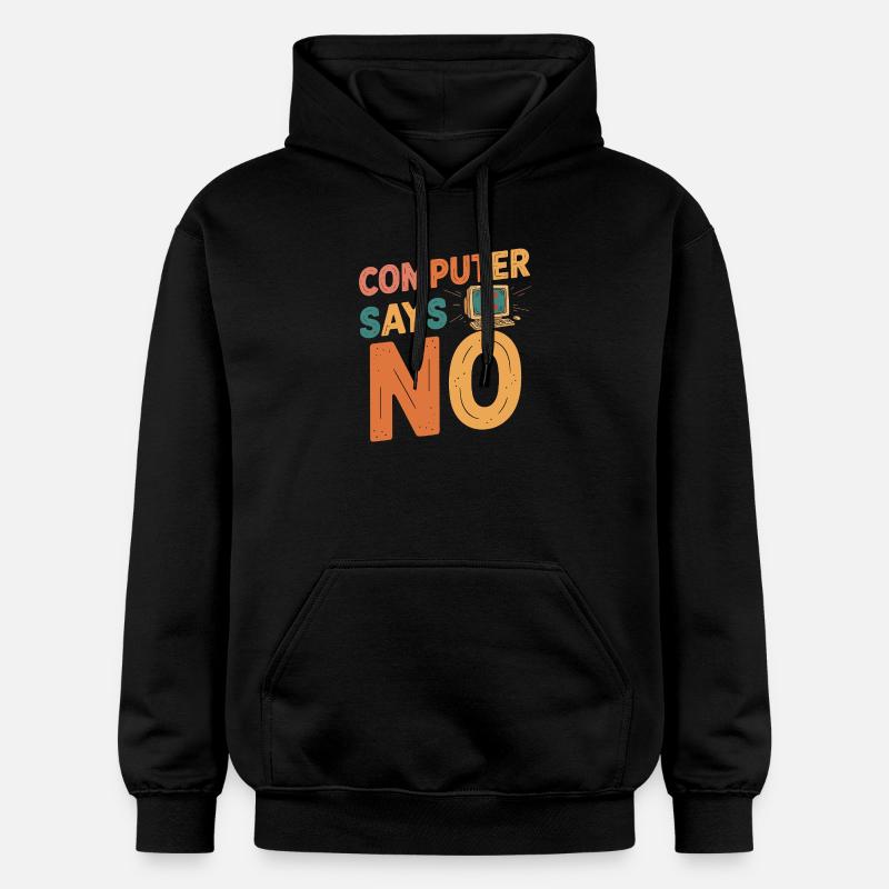 Rétro Computer dit non - Sweat à capuche Softstyle® Gildan Unisexe - noir