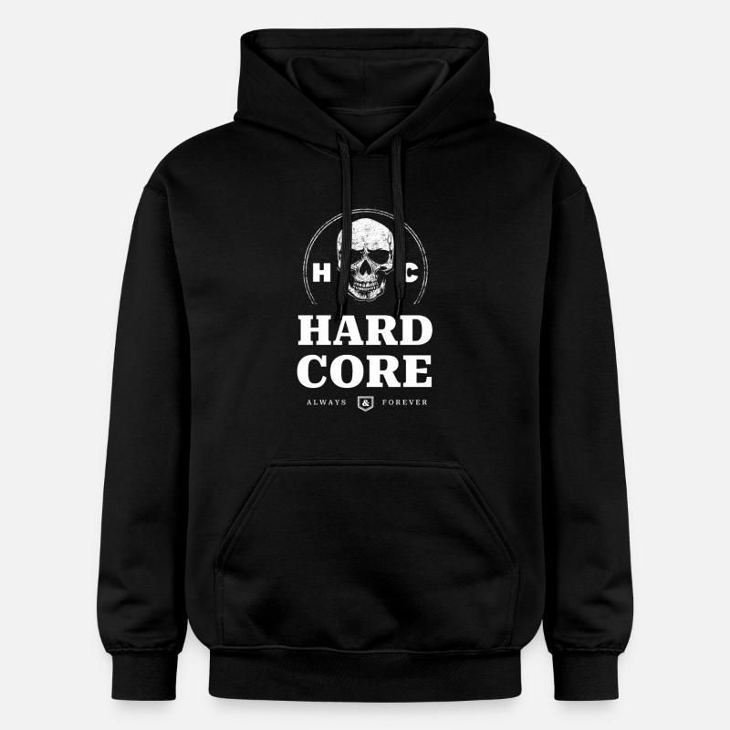 Schädel Hardcore - Gildan Unisex Softstyle® Midweight Hoodie - Schwarz