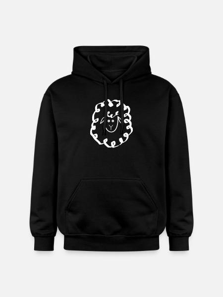 Sheep White - Gildan Unisex Softstyle® Midweight Hoodie - black