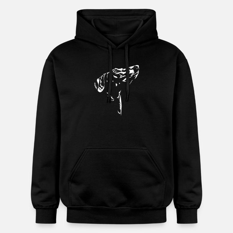 Silhouette Azawakh Lévriers Wilsigns - Sweat à capuche Softstyle® Gildan Unisexe - noir