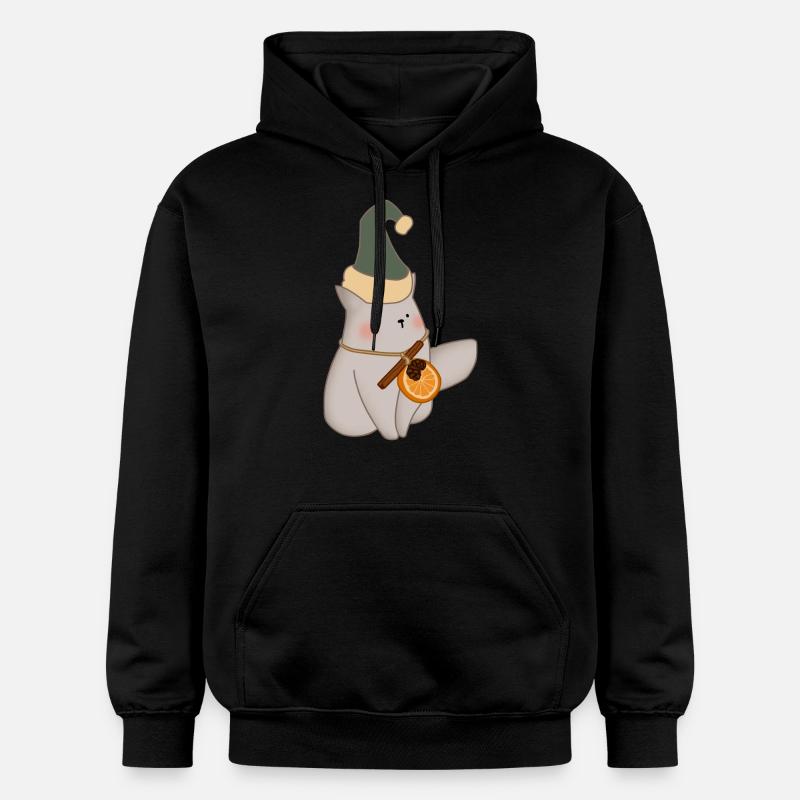 Chat de Noël - Sweat à capuche Softstyle® Gildan Unisexe - noir