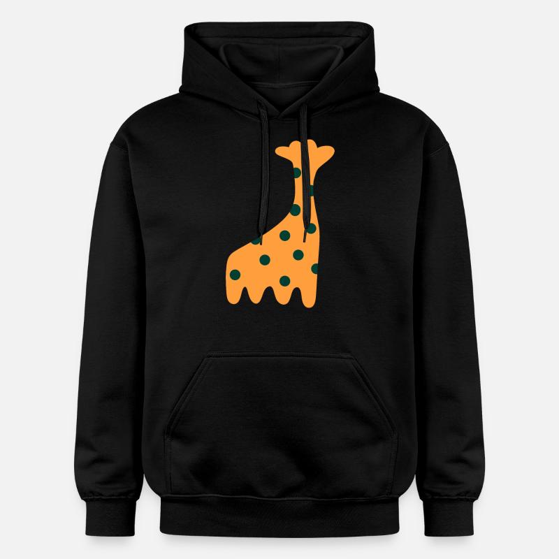 Mignonne girafe orange - Sweat à capuche Softstyle® Gildan Unisexe - noir