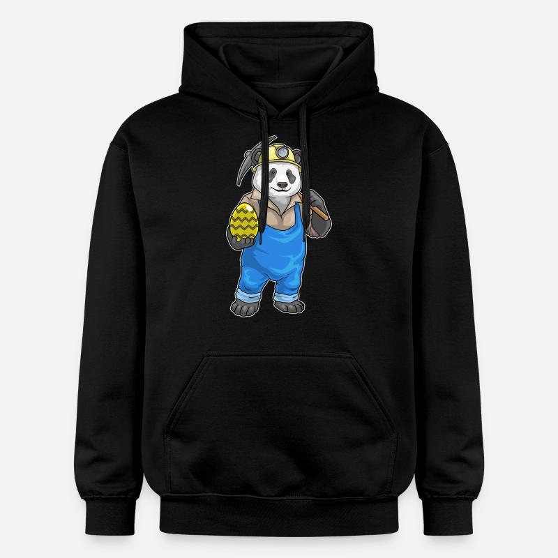 Panda Easter Mining - Sweat à capuche Softstyle® Gildan Unisexe - noir