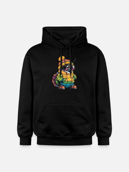Wurm Cool Comic - Gildan Unisex Softstyle® Midweight Hoodie - black