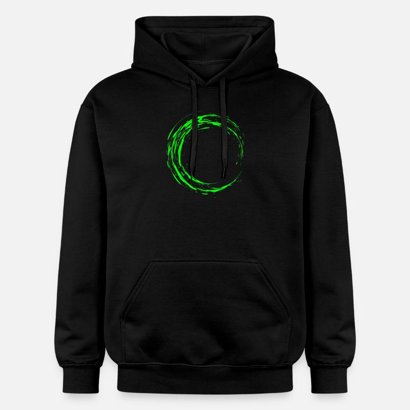 Cercle vert brosse - Sweat à capuche Softstyle® Gildan Unisexe - noir