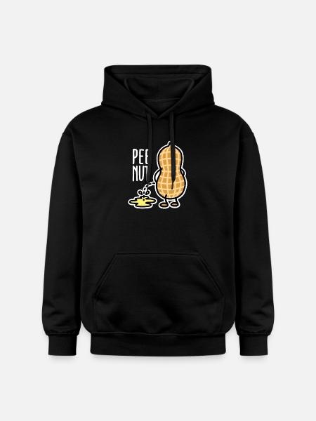 Sjov PEE-NUT Nut Peanut Peeing Pun Pun - Gildan Softstyle® Midweight unisex-hoodie - sort