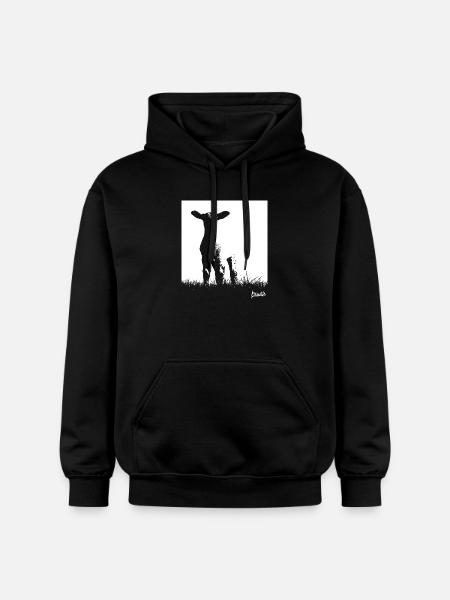 Ostfriesland-Kollektion: Deich-Lämmchen - Gildan Unisex Softstyle® Midweight Hoodie - Schwarz