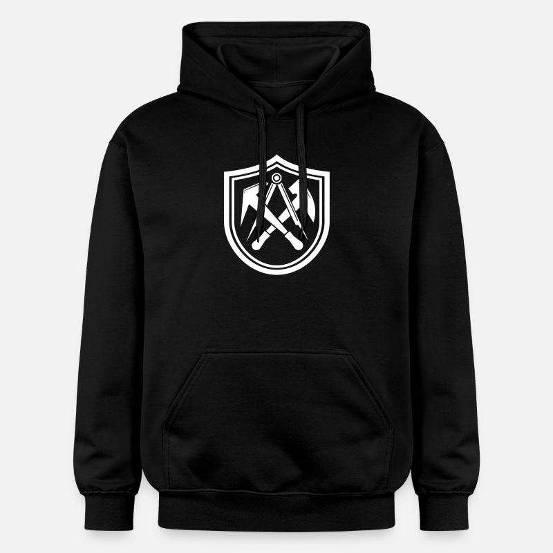 Couvreur Égoîtiers Écussons bouclier - Sweat à capuche Softstyle® Gildan Unisexe - noir