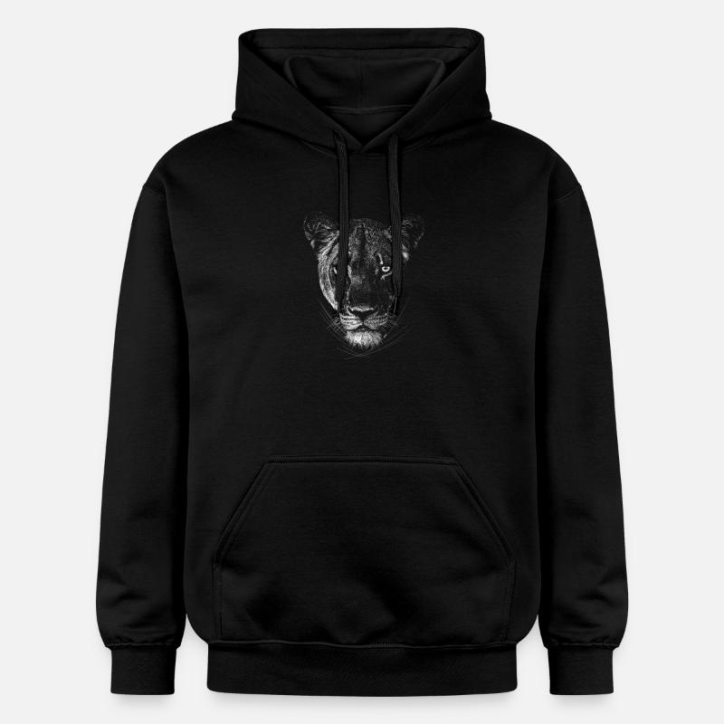 Lionne - Sweat à capuche Softstyle® Gildan Unisexe - noir