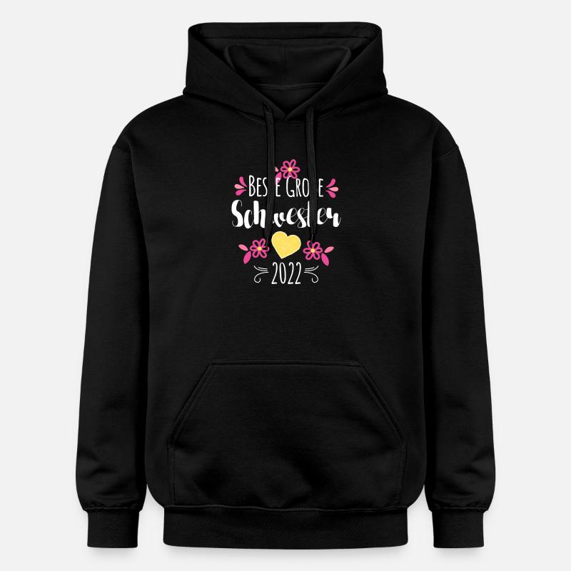 Beste Große Schwester 2022 - Gildan Unisex Softstyle® Midweight Hoodie - Schwarz