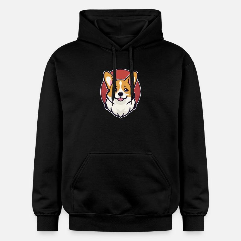 Corgi - Gildan Unisex Softstyle® Midweight Hoodie - Schwarz