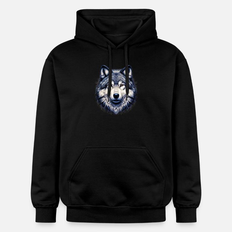 Loup - Sweat à capuche Softstyle® Gildan Unisexe - noir