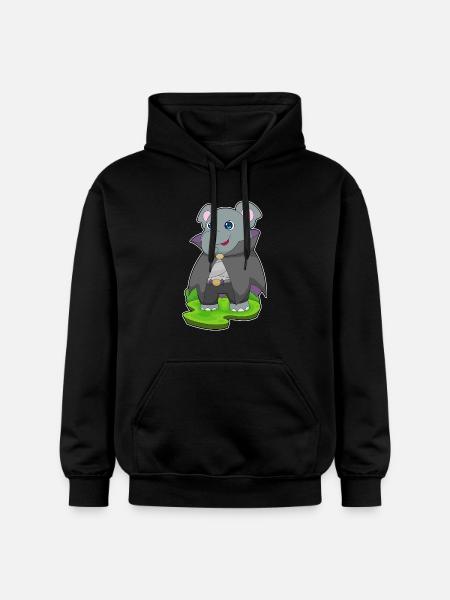 Éléphant Halloween Vampire - Sweat à capuche Softstyle® Gildan Unisexe - noir