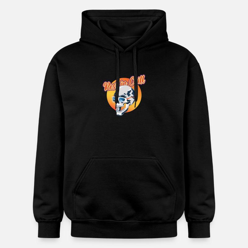 Rest in Chill Skull - Gildan Unisex Softstyle® Midweight Hoodie - Schwarz