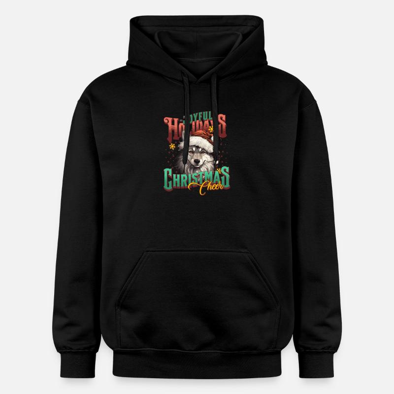 Loup de Noël - Sweat à capuche Softstyle® Gildan Unisexe - noir