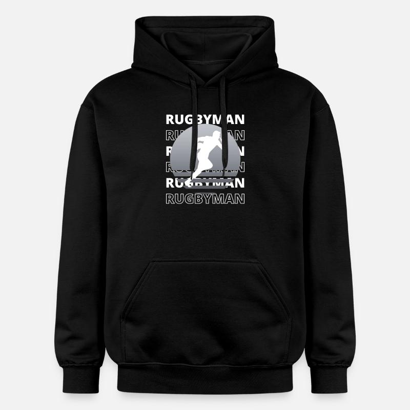 Rugbyman, sportif et dynamique - Sweat à capuche Softstyle® Gildan Unisexe - noir