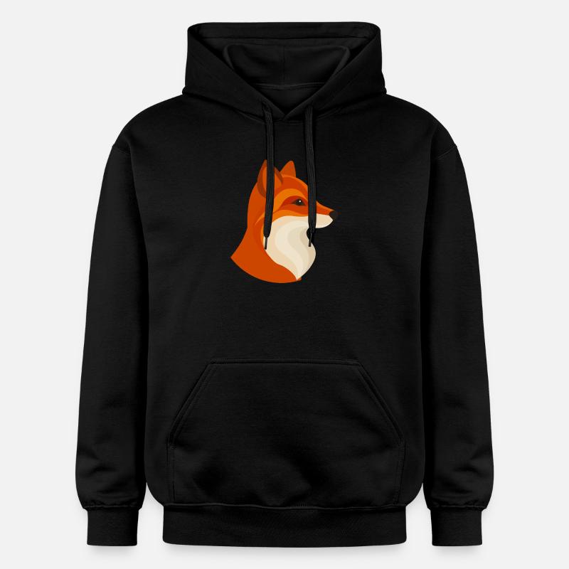 Renard moderne – géométrique et élégant - Sweat à capuche Softstyle® Gildan Unisexe - noir