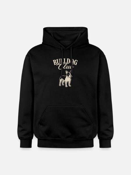 Bulldog Club Illustration - Gildan Unisex Softstyle® Midweight Hoodie - black