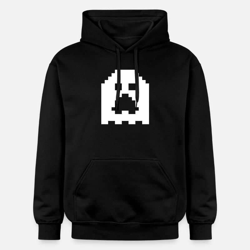 Ghost_Pixels_White - Sweat à capuche Softstyle® Gildan Unisexe - noir