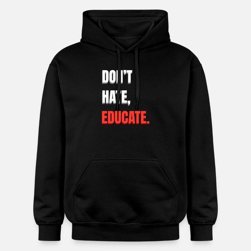 Ne détestez pas éduquer - Sweat à capuche Softstyle® Gildan Unisexe - noir