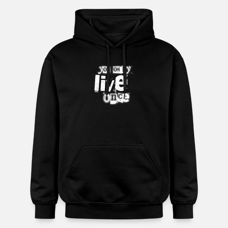 Une seule vie - Sweat à capuche Softstyle® Gildan Unisexe - noir