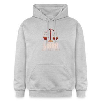 Waage - Gildan Unisex Softstyle® Midweight Hoodie - Hellgrau meliert - Vorne - Liana (172cm) & Jaron (178cm)