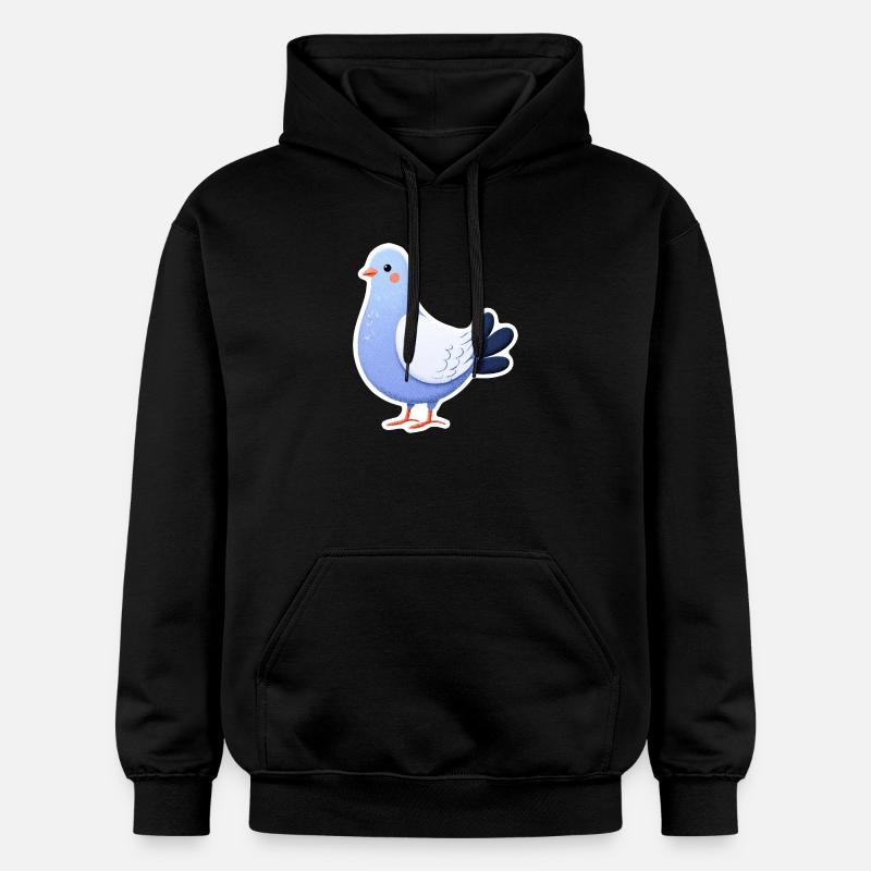 Illustration d’autocollants de colombe bleue - Sweat à capuche Softstyle® Gildan Unisexe - noir