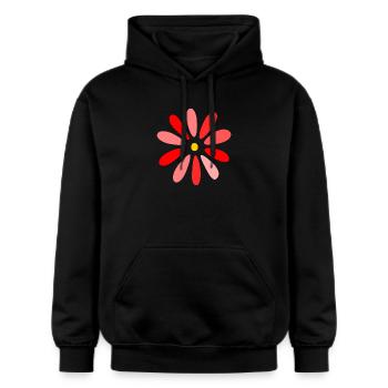 MAMMA. FLOWER. NATURE. ECOLOGY. ANNIVERSARY. PARTY - Gildan Unisex Softstyle® Midweight Hoodie - black - Front - Marisol (170cm) & Nik (191cm)