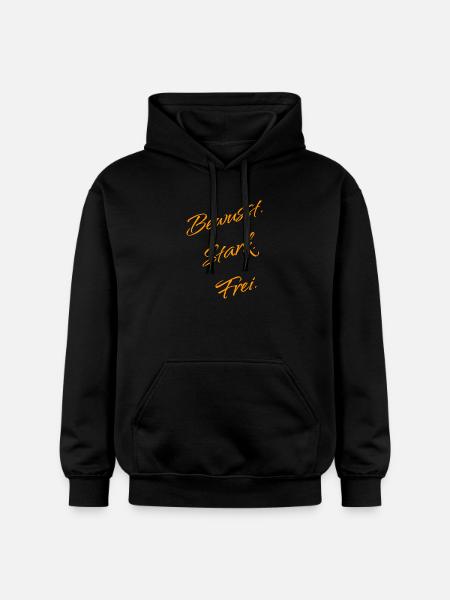 Bewusst. Stark. Frei. – Mindset Statement - Gildan Unisex Softstyle® Midweight Hoodie - Schwarz