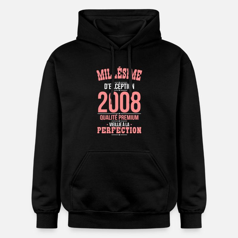 2008 – Millésime d’exception – Qualité premium - Sweat à capuche Softstyle® Gildan Unisexe - noir