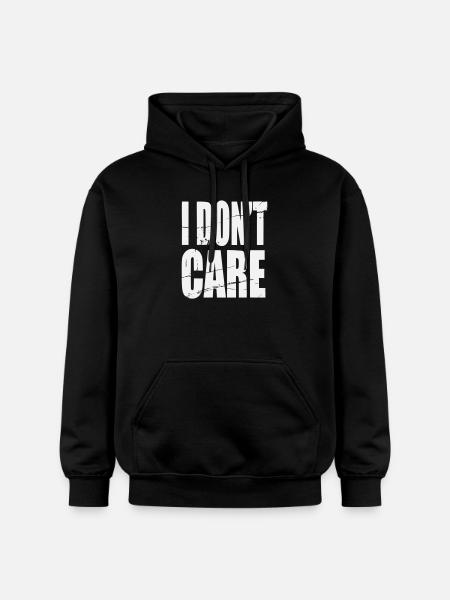 Don't Care Grunge Lettering - Gildan Unisex Softstyle® Midweight Hoodie - black