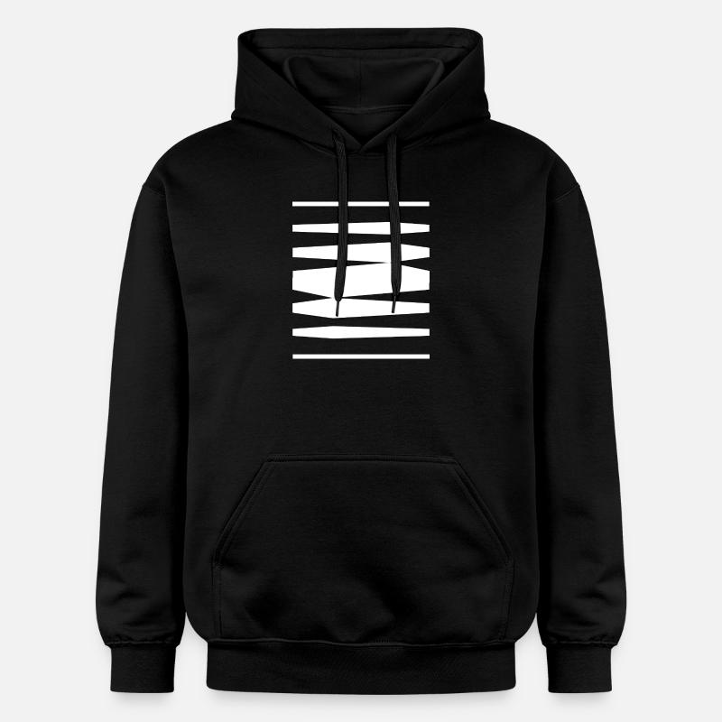 Bold Stripes design - Gildan Unisex Softstyle® Midweight Hoodie - black