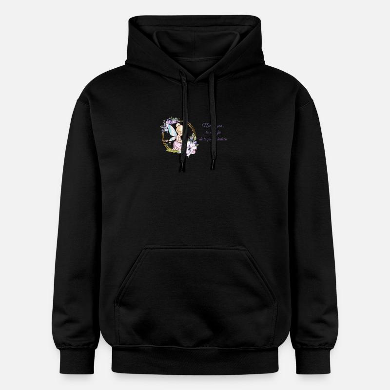 fée rêveuse écrivain - Sweat à capuche Softstyle® Gildan Unisexe - noir