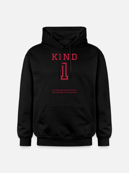 Kind 1 (personalisierbar) - Gildan Unisex Softstyle® Midweight Hoodie - Schwarz