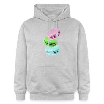 Macarons - Gildan Unisex Softstyle® Midweight Hoodie - light heather grey - Front - Liana (172cm) & Jaron (178cm)