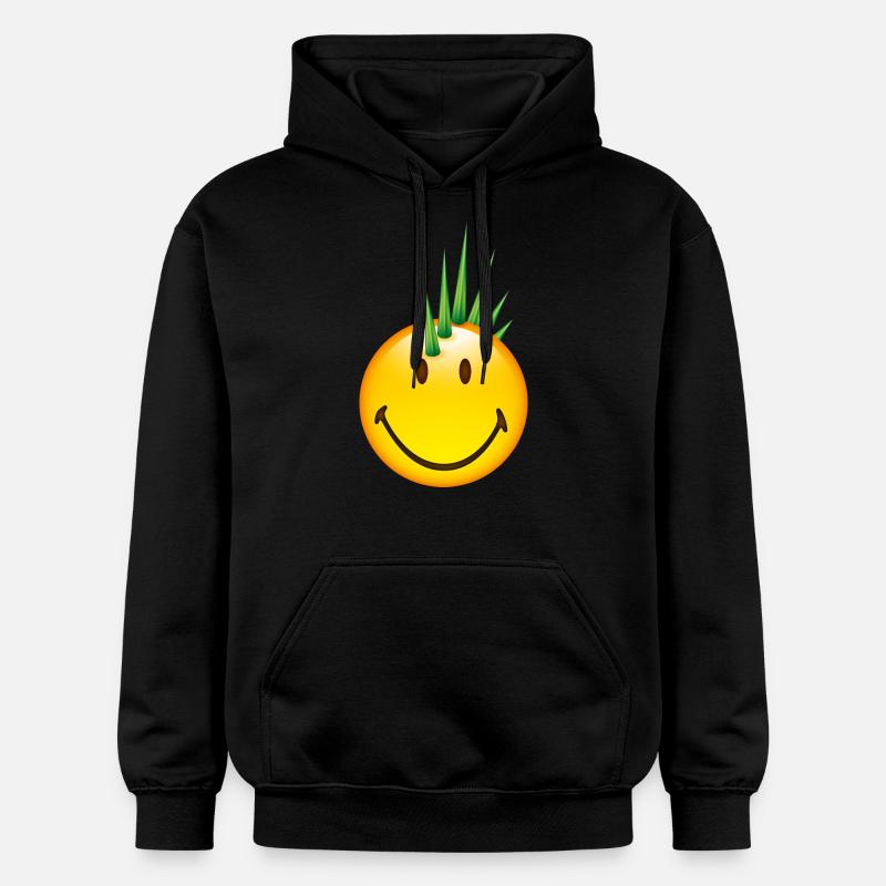 Smiley Punk - Sweat à capuche Softstyle® Gildan Unisexe - noir
