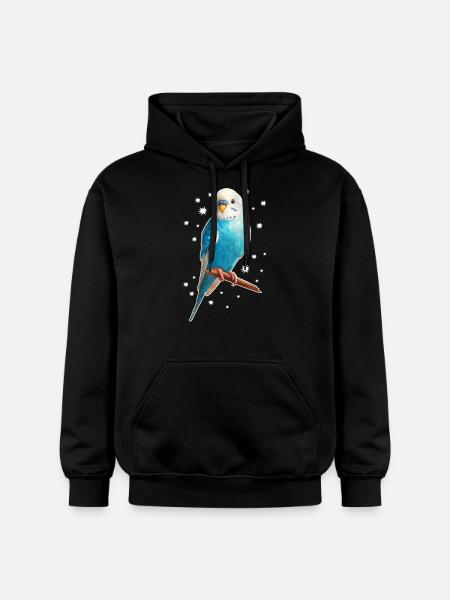 Budgie Stars - Gildan Unisex Softstyle® Midweight Hoodie - black