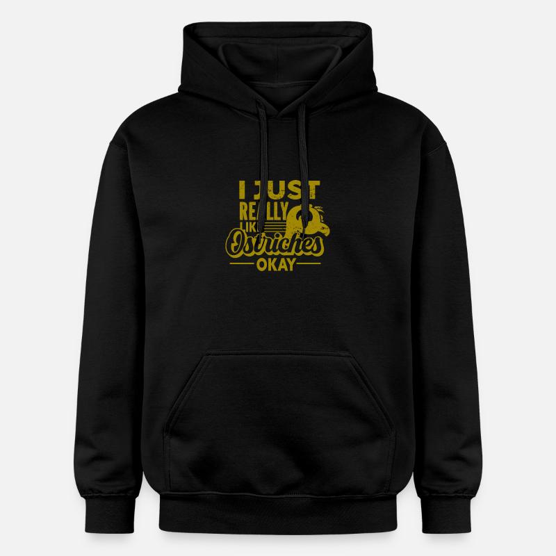 Strauss - Vogel - Gildan Unisex Softstyle® Midweight Hoodie - Schwarz