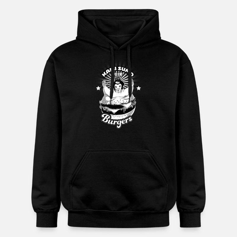 Burgers sumo - Sweat à capuche Softstyle® Gildan Unisexe - noir