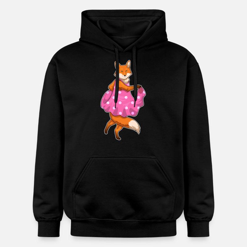 Robe à pois Fox - Sweat à capuche Softstyle® Gildan Unisexe - noir