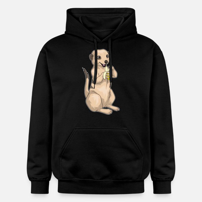 Suricate Banane - Sweat à capuche Softstyle® Gildan Unisexe - noir