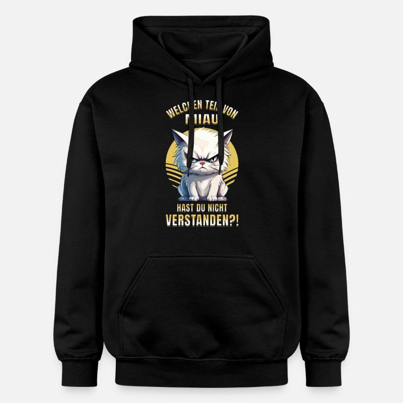 Chat, , , , Miaou, Drôle - Sweat à capuche Softstyle® Gildan Unisexe - noir