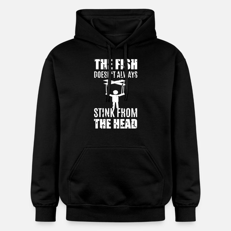 Le poisson pue - Sweat à capuche Softstyle® Gildan Unisexe - noir