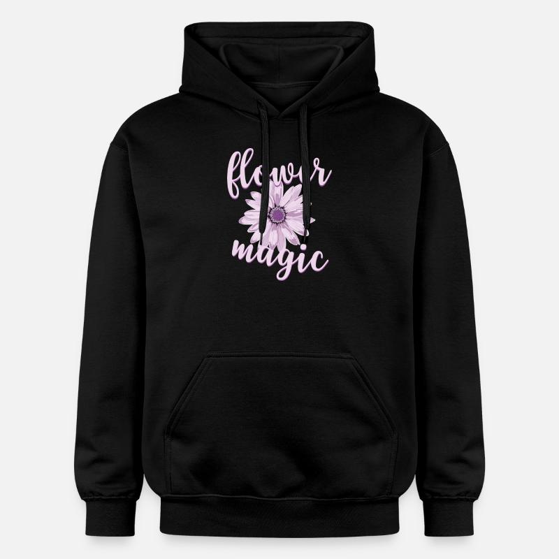 Magie des fleurs - Sweat à capuche Softstyle® Gildan Unisexe - noir