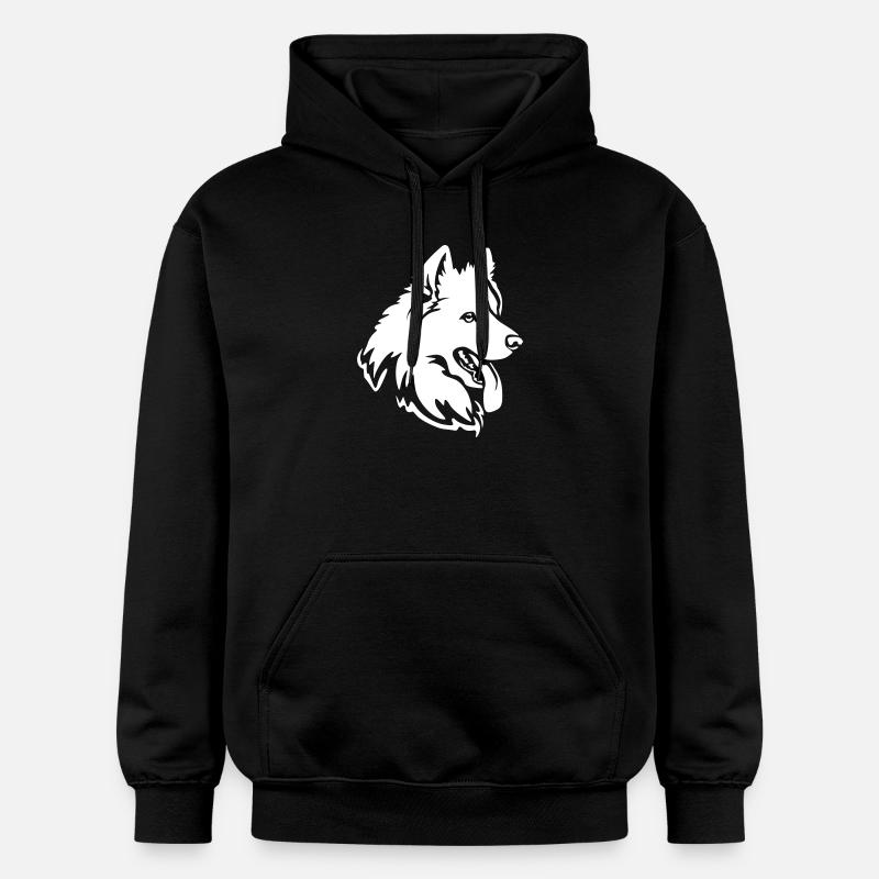 Tête samoyède « Black Edition » - Sweat à capuche Softstyle® Gildan Unisexe - noir