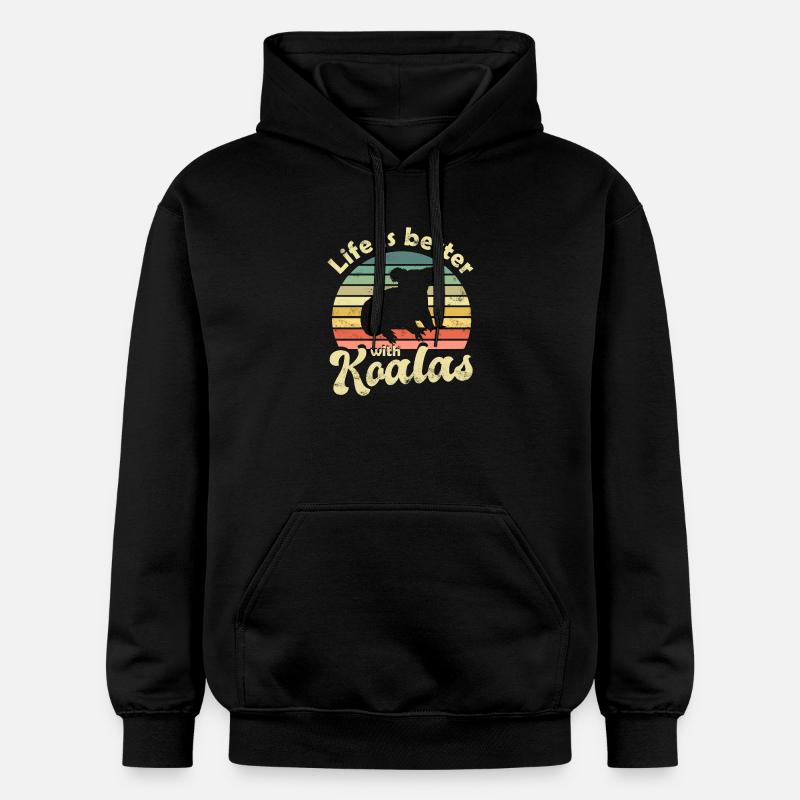 Koala Koala Ours - Sweat à capuche Softstyle® Gildan Unisexe - noir