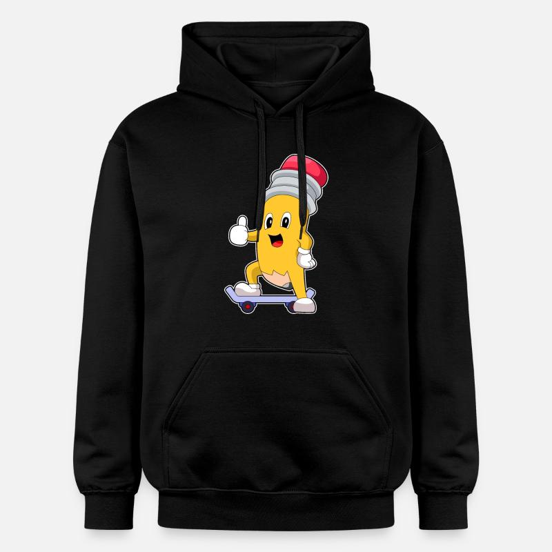 Pencil Skater Skateboard - Sweat à capuche Softstyle® Gildan Unisexe - noir