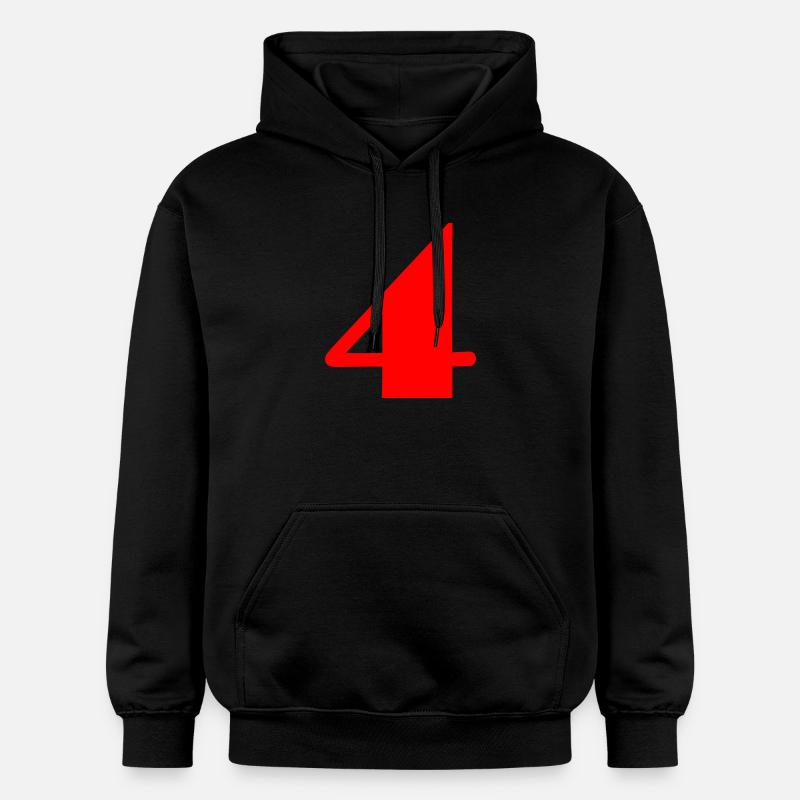 4,4 ANS,4e ANNIVERSAIRE,ANNIVERSAIRE 4 ANS - Sweat à capuche Softstyle® Gildan Unisexe - noir